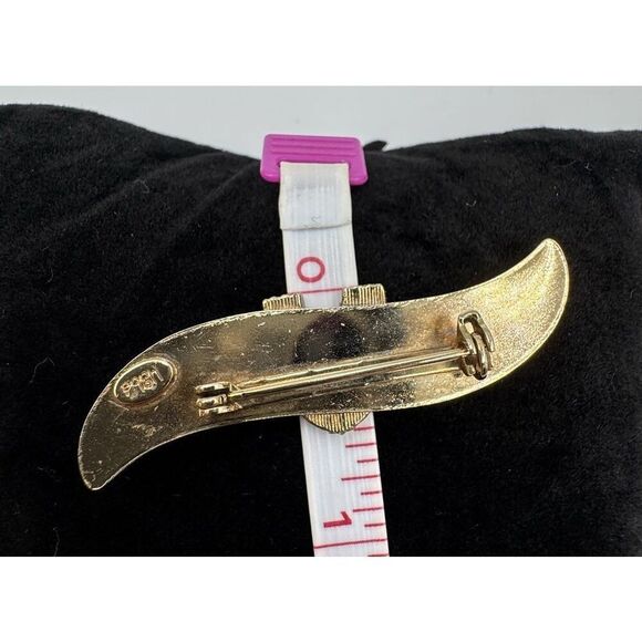 Rare Vintage Hobé Signed Gold Tone Egyption Revival Sphinx Lapel‎ Pin Brooch - Picture 10 of 10